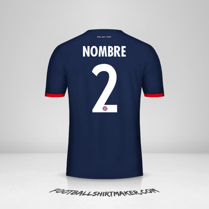 Camiseta FC Bayern Munchen Cup 2017/18 Visita -  nombre - 2