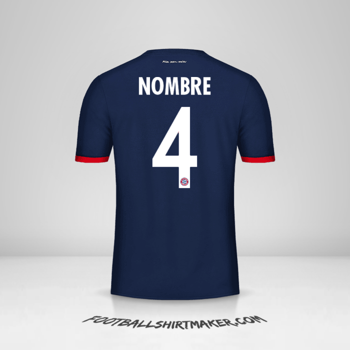 Jersey FC Bayern Munchen Cup 2017/18 Visita -  nombre - 4