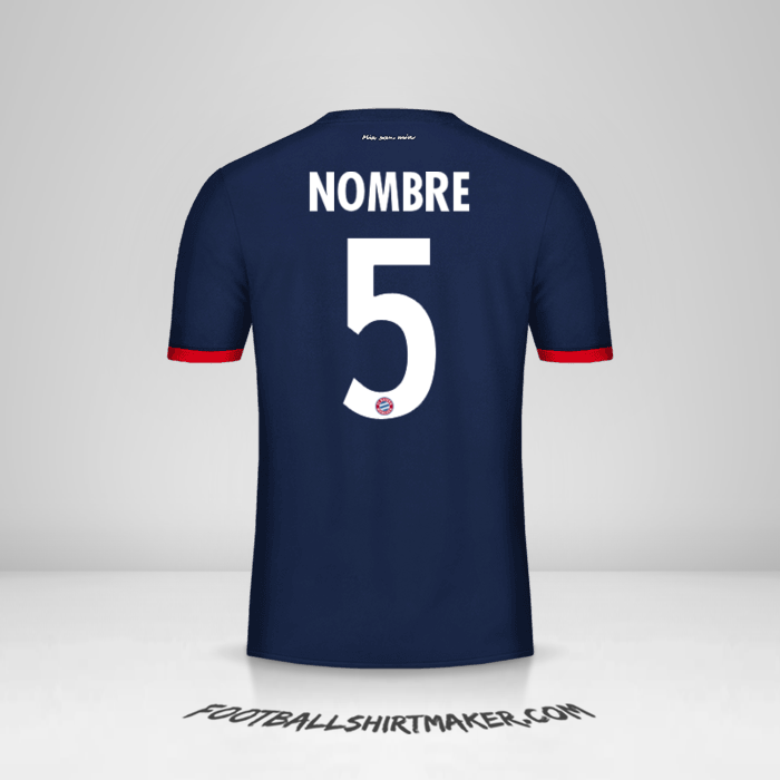 Camiseta FC Bayern Munchen Cup 2017/18 Visita -  nombre - 5