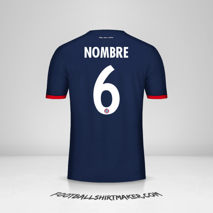 Jersey FC Bayern Munchen Cup 2017/18 Visita -  nombre - 6