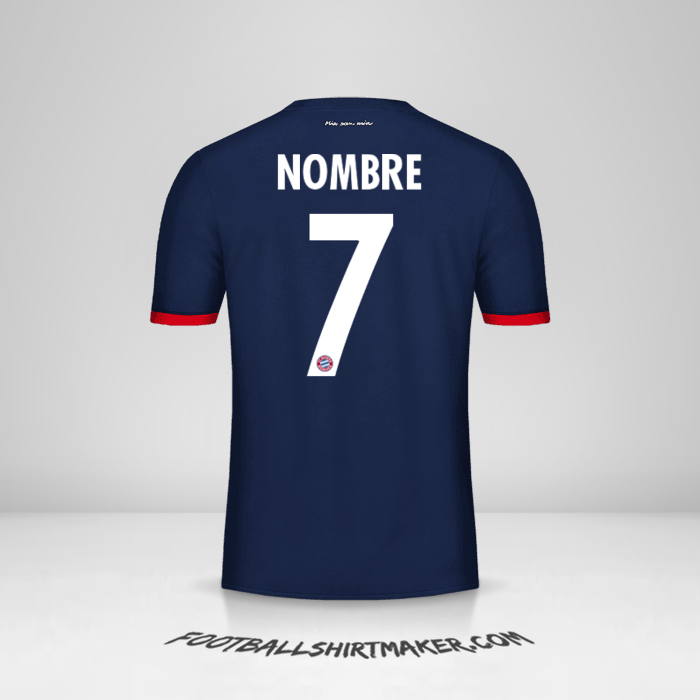 Camiseta FC Bayern Munchen Cup 2017/18 Visita -  nombre - 7