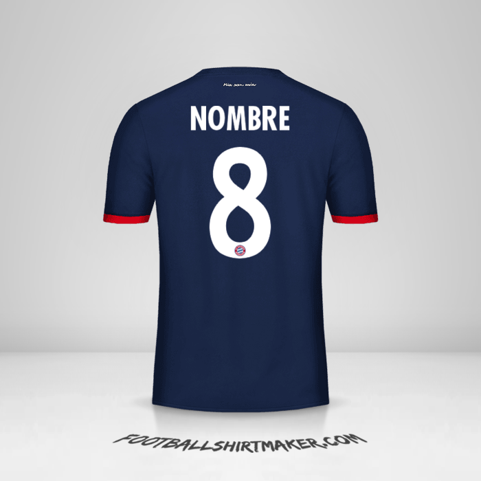 Camiseta FC Bayern Munchen Cup 2017/18 Visita -  nombre - 8