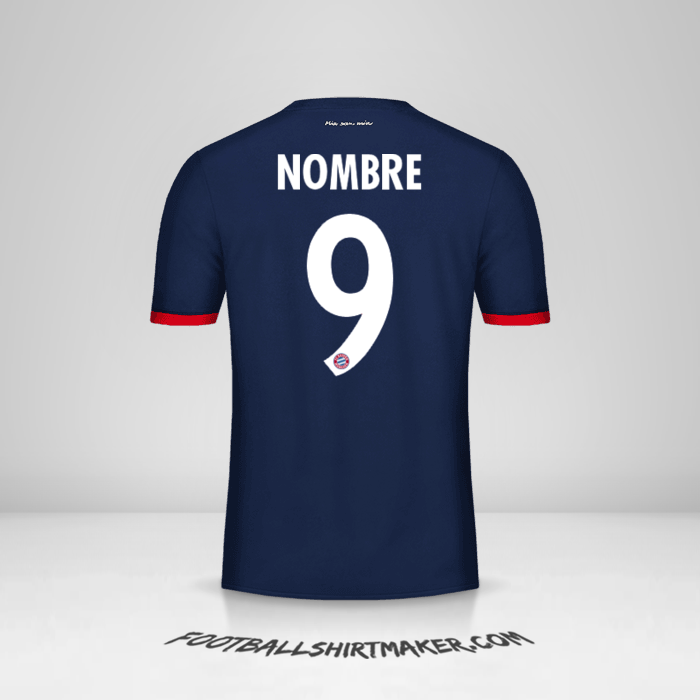 Jersey FC Bayern Munchen Cup 2017/18 Visita -  nombre - 9