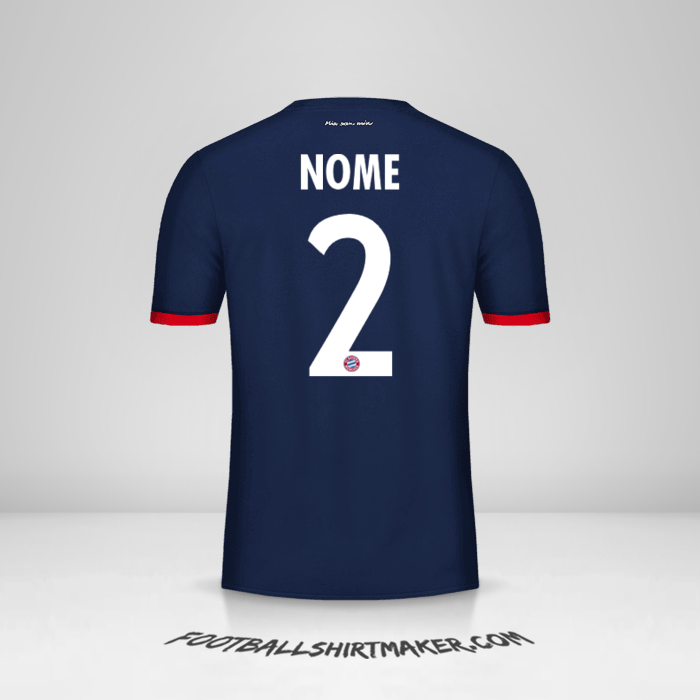 Camisola FC Bayern Munchen Cup 2017/18 Alternativa -  nome - 2