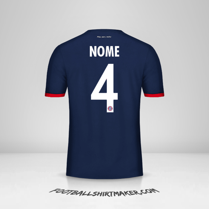 Maglia FC Bayern Munchen Cup 2017/18 Seconda -  nome - 4