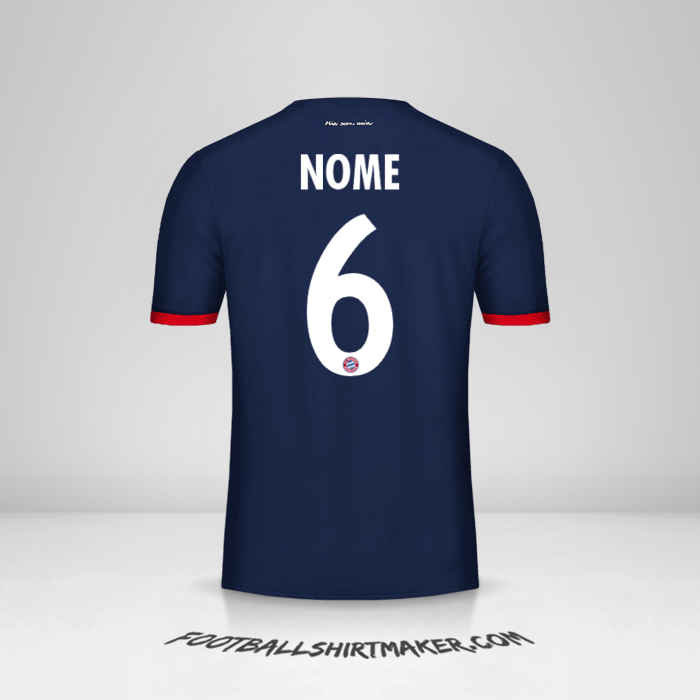 Maglia FC Bayern Munchen Cup 2017/18 Seconda -  nome - 6