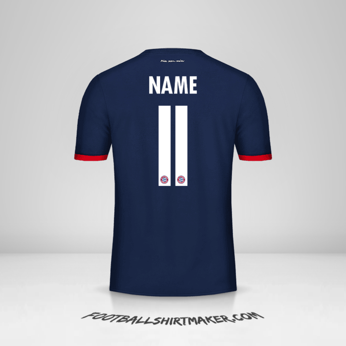 Trikot FC Bayern Munchen Cup 2017/18 Auswärts -  name - 11