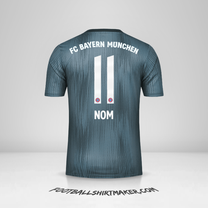 Maillot FC Bayern Munchen 2018/19 Troisième -  nom - 11