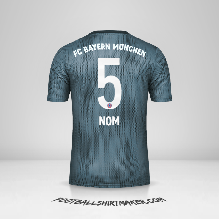 Maillot FC Bayern Munchen 2018/19 Troisième -  nom - 5