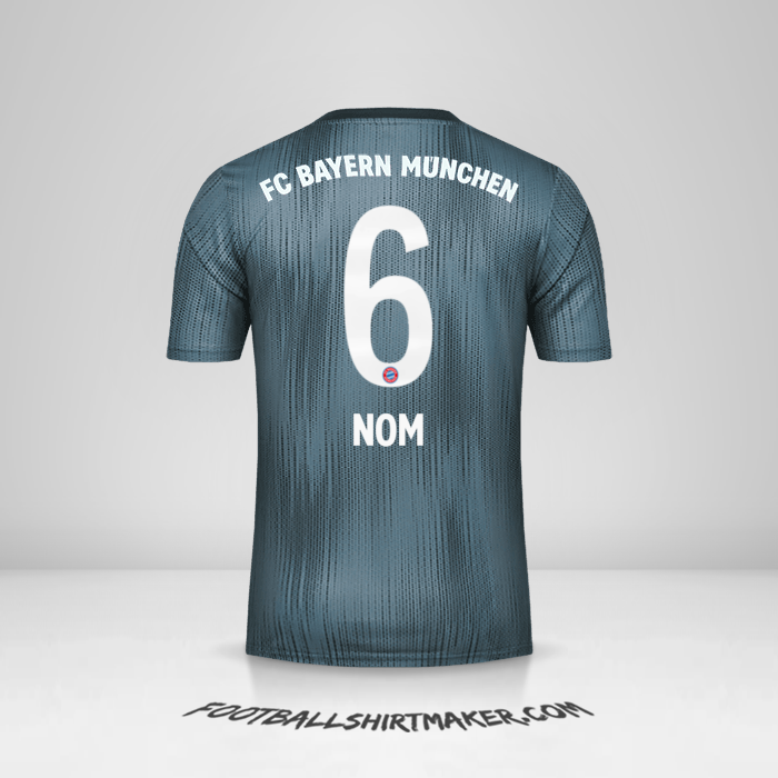 Maillot FC Bayern Munchen 2018/19 Troisième -  nom - 6