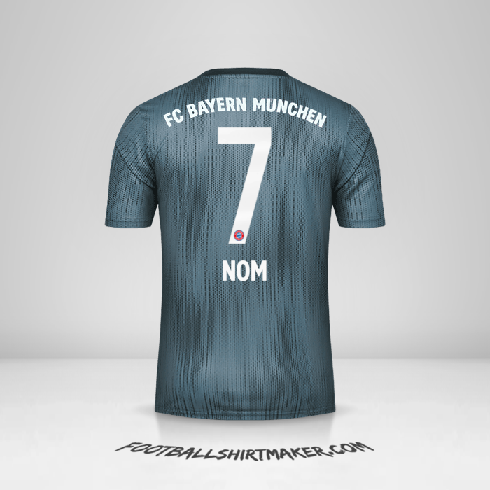 Maillot FC Bayern Munchen 2018/19 Troisième -  nom - 7