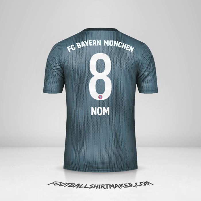 Maillot FC Bayern Munchen 2018/19 Troisième -  nom - 8