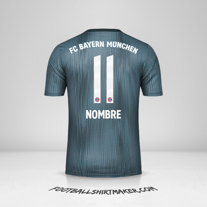 Jersey FC Bayern Munchen 2018/19 Tercera -  nombre - 11