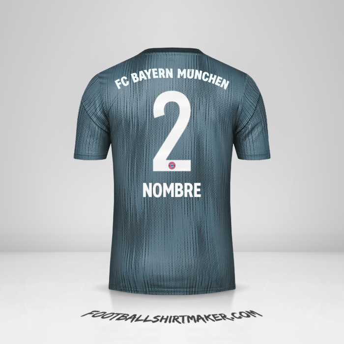 Camiseta FC Bayern Munchen 2018/19 Tercera -  nombre - 2