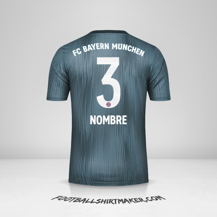 Camiseta FC Bayern Munchen 2018/19 Tercera -  nombre - 3