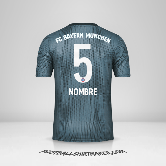 Camiseta FC Bayern Munchen 2018/19 Tercera -  nombre - 5