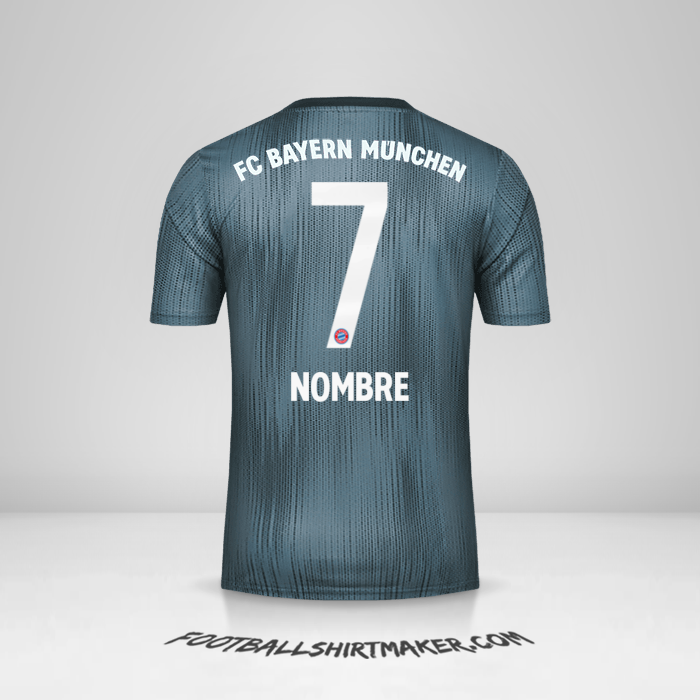 Jersey FC Bayern Munchen 2018/19 Tercera -  nombre - 7