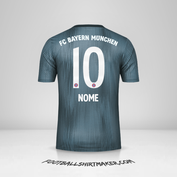 Camisa FC Bayern Munchen 2018/19 Terceira -  nome - 10