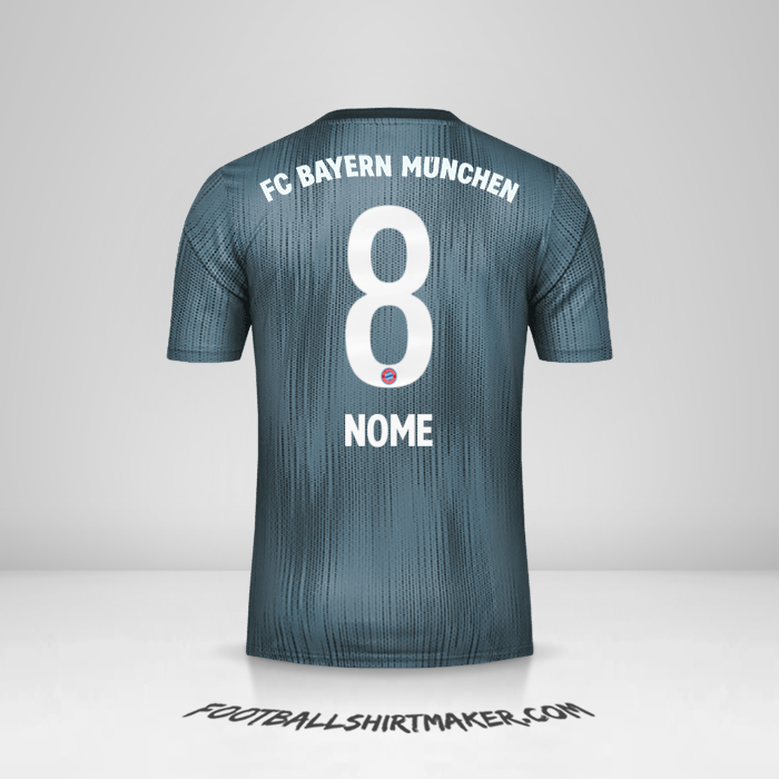 Camisa FC Bayern Munchen 2018/19 Terceira -  nome - 8