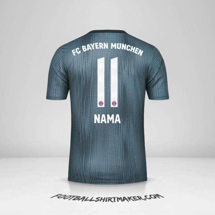 Jersey FC Bayern Munchen 2018/19 Ketiga -  nama - 11