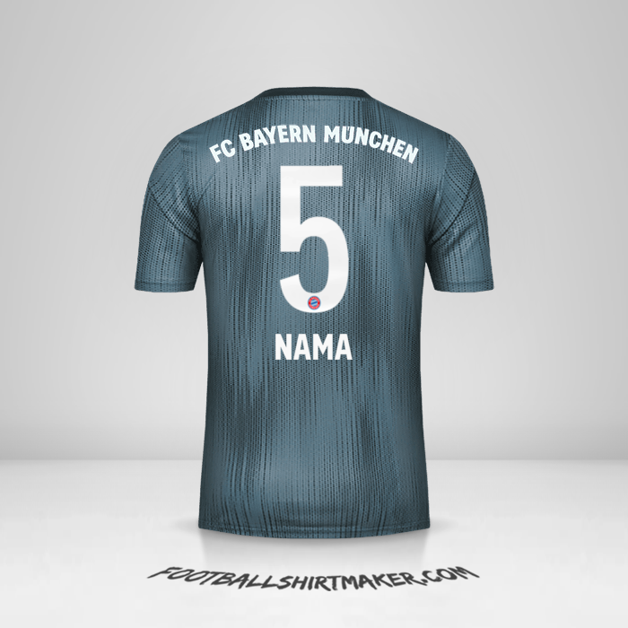Jersey FC Bayern Munchen 2018/19 Ketiga -  nama - 5