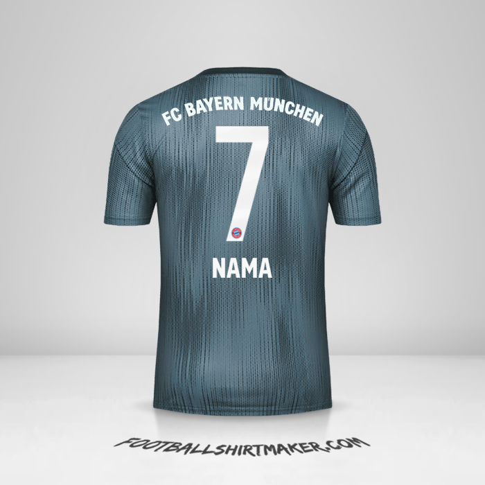 Jersey FC Bayern Munchen 2018/19 Ketiga -  nama - 7