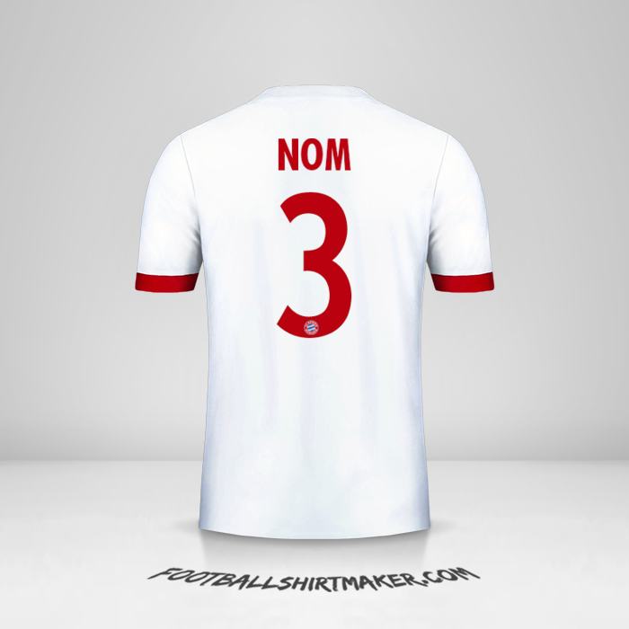 Maillot FC Bayern Munchen Cup 2017/18 Troisième -  nom - 3