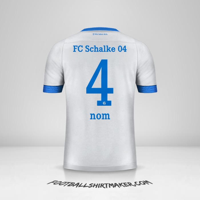 Maillot Schalke 04 2018/19 Extérieur -  nom - 4