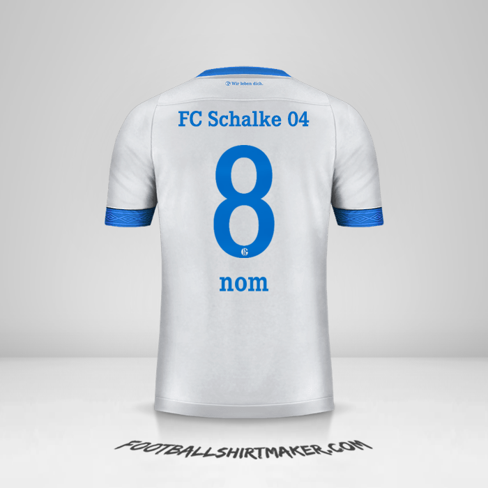 Maillot Schalke 04 2018/19 Extérieur -  nom - 8