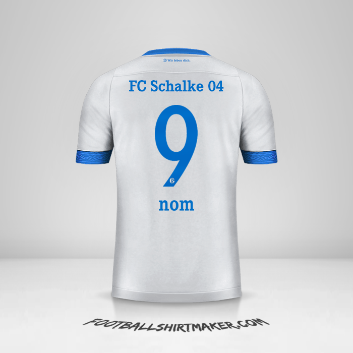 Maillot Schalke 04 2018/19 Extérieur -  nom - 9