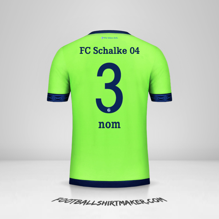 Maillot Schalke 04 2018/19 Troisième -  nom - 3