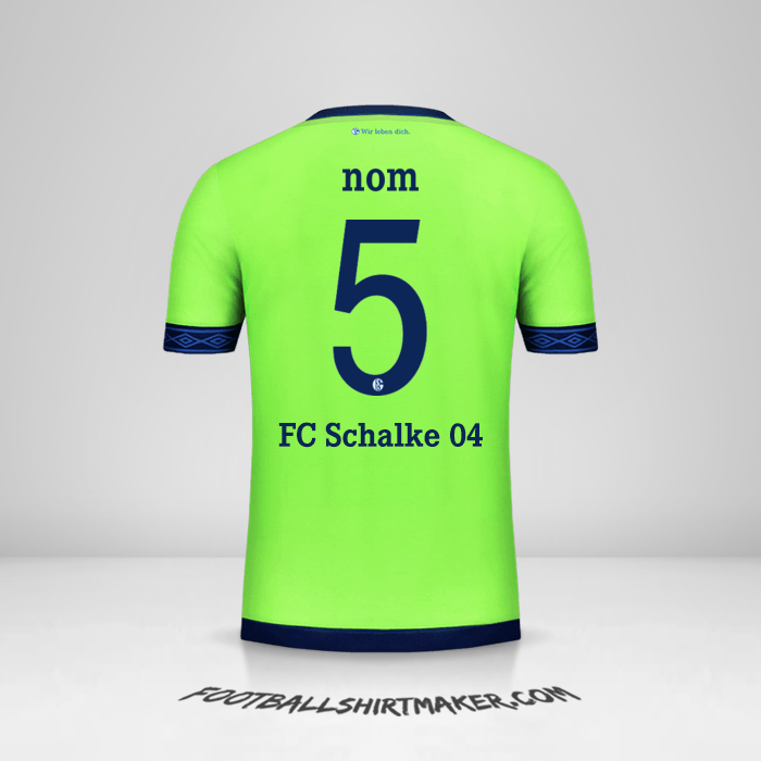 Maillot Schalke 04 Cup 2018/19 Troisième -  nom - 5