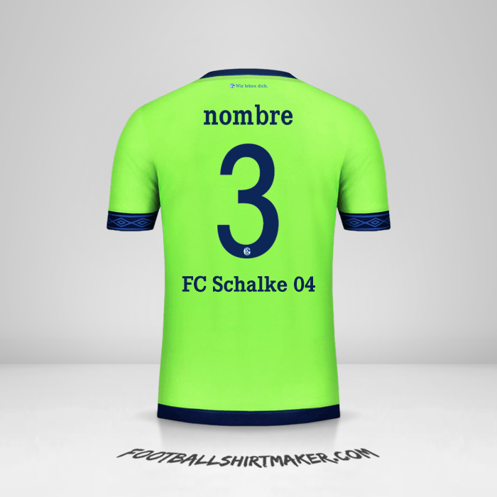 Jersey Schalke 04 Cup 2018/19 Tercera -  nombre - 3
