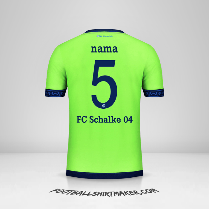 Jersey Schalke 04 Cup 2018/19 Ketiga -  nama - 5