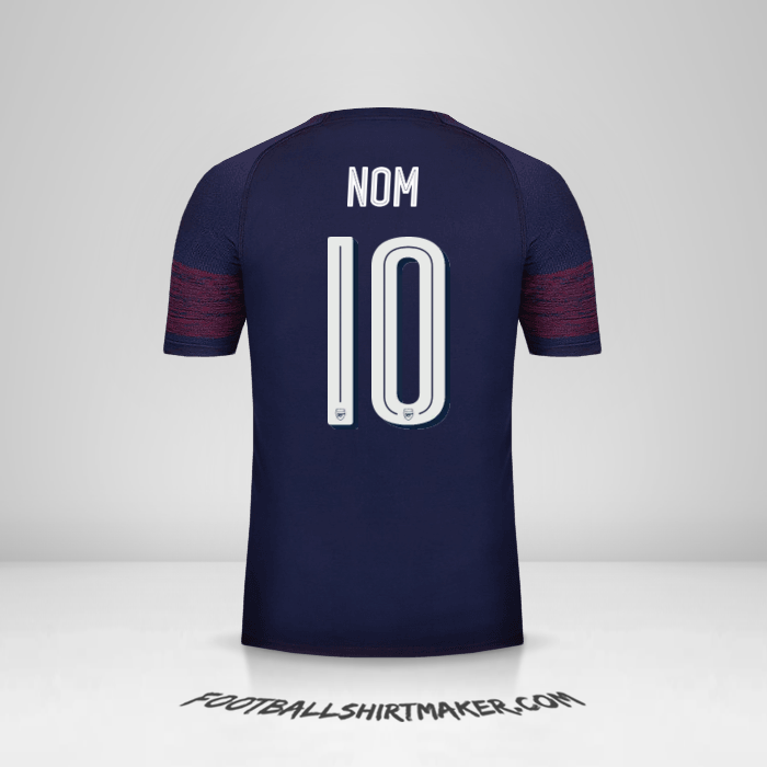 Maillot Arsenal Cup 2018/19 Extérieur -  nom - 10