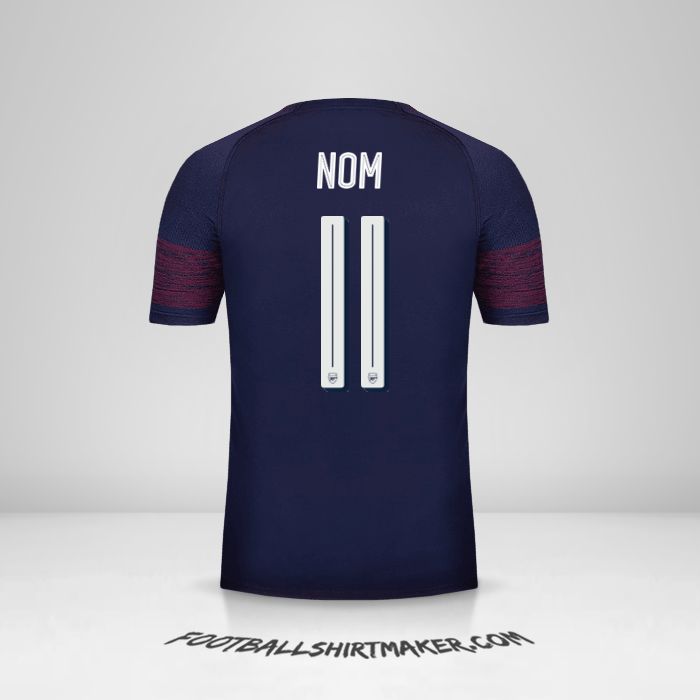 Maillot Arsenal Cup 2018/19 Extérieur -  nom - 11