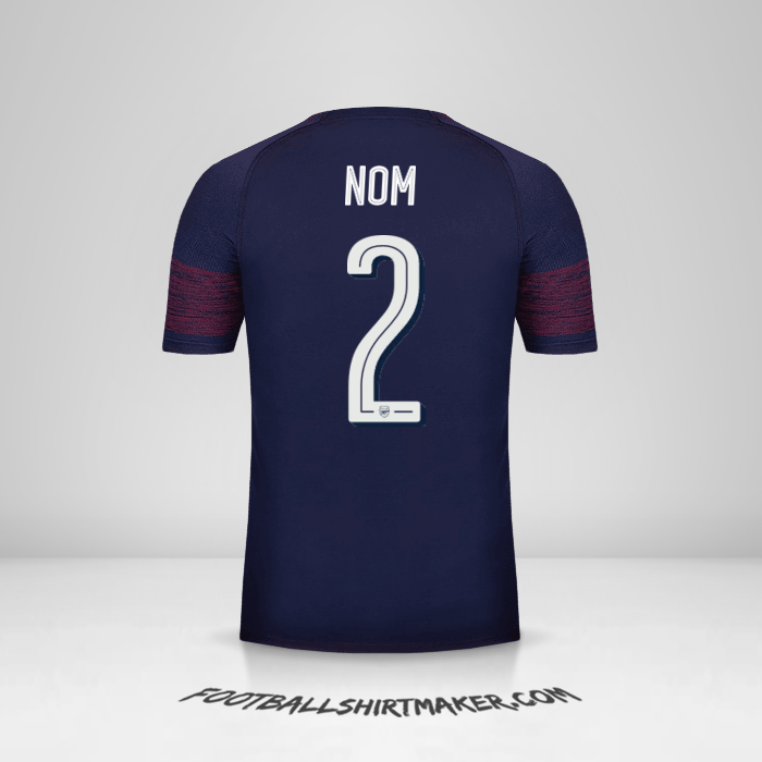 Maillot Arsenal Cup 2018/19 Extérieur -  nom - 2