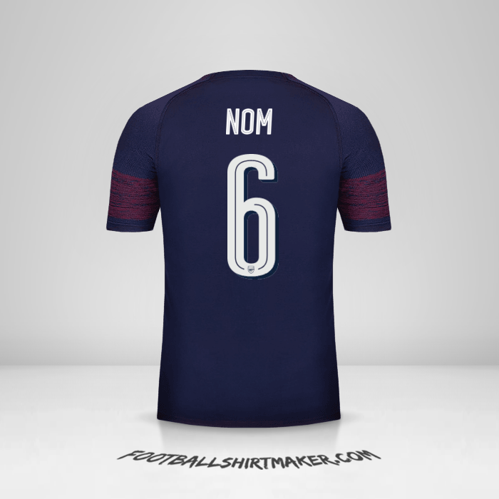 Maillot Arsenal Cup 2018/19 Extérieur -  nom - 6