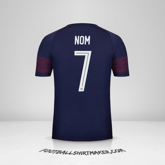 Maillot Arsenal Cup 2018/19 Extérieur -  nom - 7
