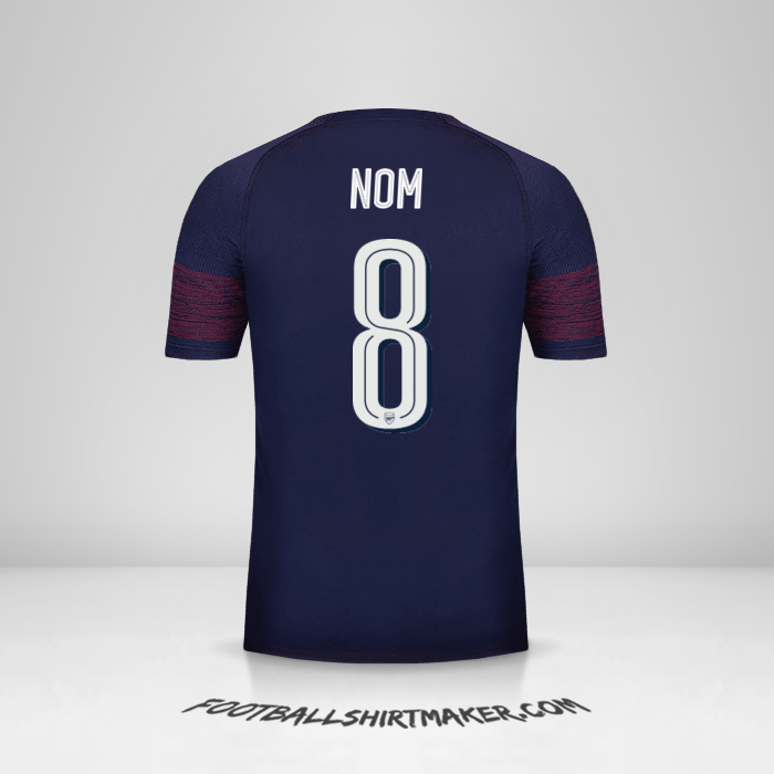 Maillot Arsenal Cup 2018/19 Extérieur -  nom - 8