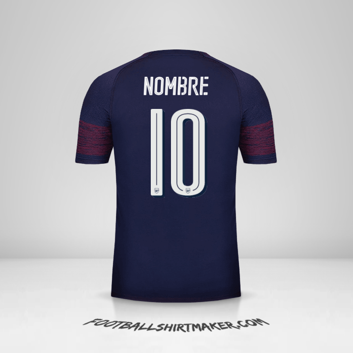 Camiseta Arsenal Cup 2018/19 Visita -  nombre - 10