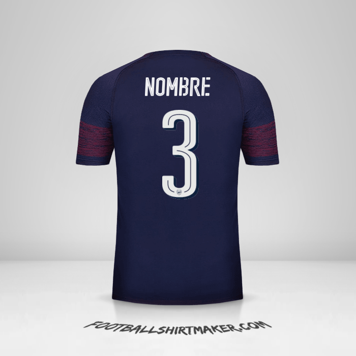 Jersey Arsenal Cup 2018/19 Visita -  nombre - 3