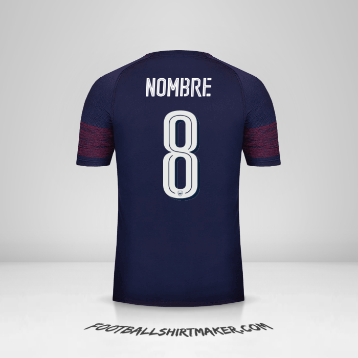 Camiseta Arsenal Cup 2018/19 Visita -  nombre - 8