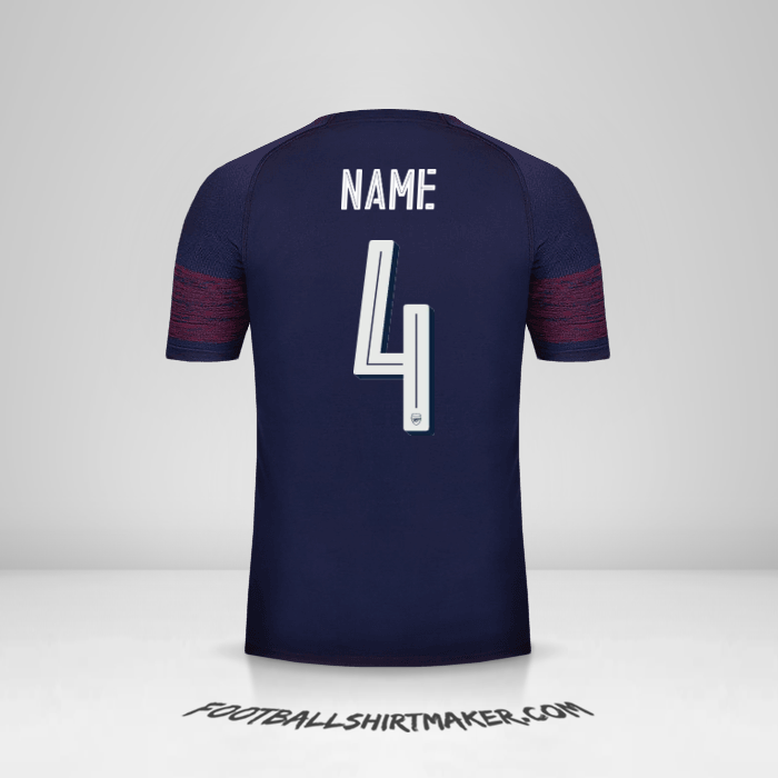 Shirt Arsenal Cup 2018/19 Away -  name - 4