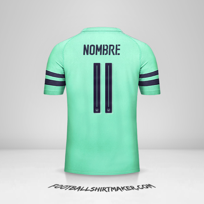 Jersey Arsenal Cup 2018/19 Tercera -  nombre - 11