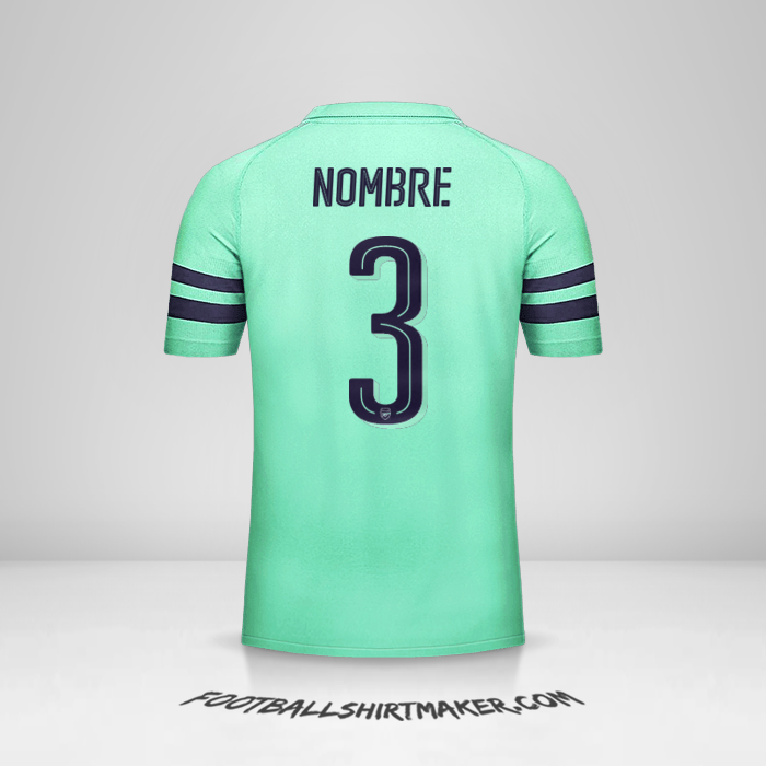 Jersey Arsenal Cup 2018/19 Tercera -  nombre - 3