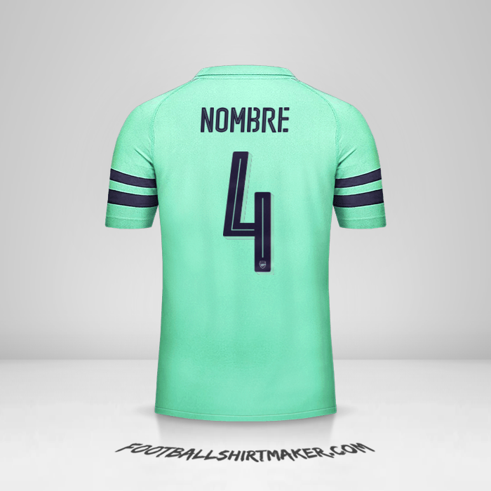 Jersey Arsenal Cup 2018/19 Tercera -  nombre - 4