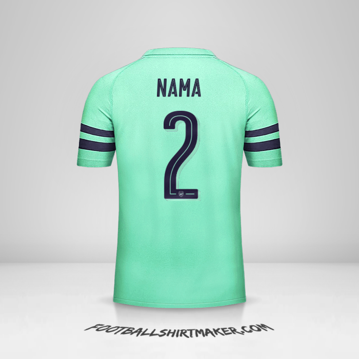 Jersey Arsenal Cup 2018/19 Ketiga -  nama - 2