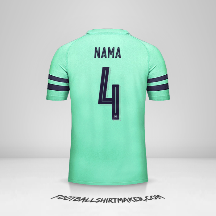Jersey Arsenal Cup 2018/19 Ketiga -  nama - 4