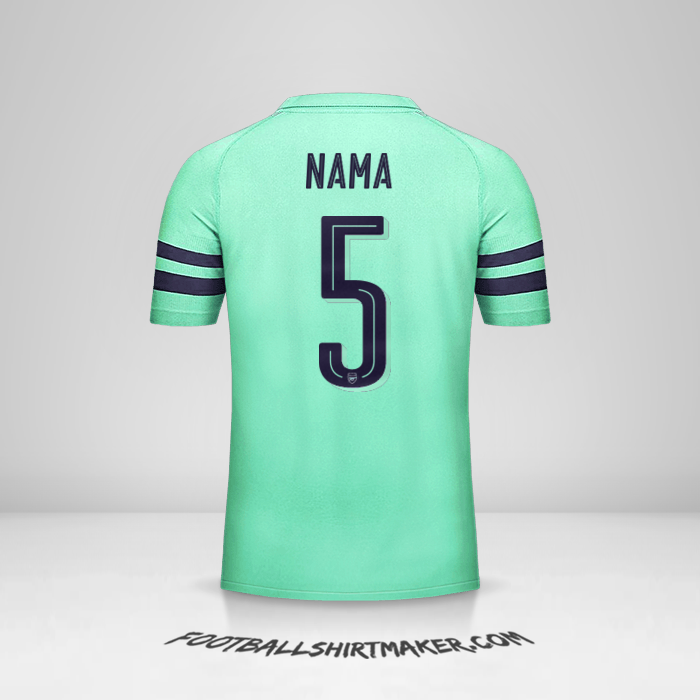 Jersey Arsenal Cup 2018/19 Ketiga -  nama - 5